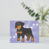 Carte Postale Cartoon Rottweiler (Debout devant)