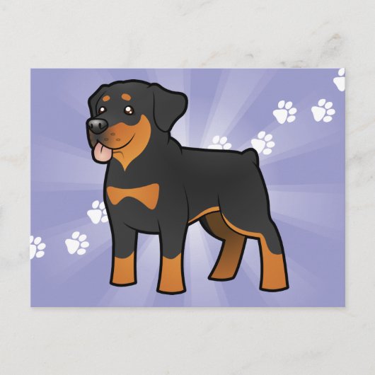 Carte Postale Cartoon Rottweiler (Devant)