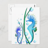 Carte postale Cartoon Seahors (Devant / Derrière)