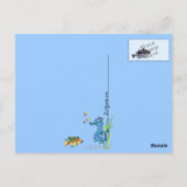 Carte Postale Cartoon Seahorse Cute (Dos)
