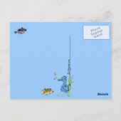 Carte postale Cartoon Seahorse Cute Fish (Dos)