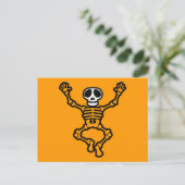 CARTE POSTALE CARTOON SKULL SKELETON GRAPHIC DANCING EMO DARK (Debout devant)