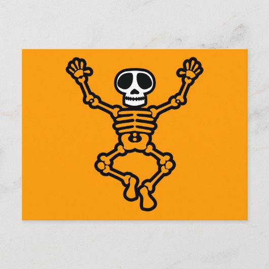 CARTE POSTALE CARTOON SKULL SKELETON GRAPHIC DANCING EMO DARK (Devant)