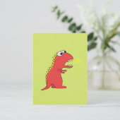 Carte Postale Cartoon T-Rex Dinosaur (Debout devant)