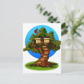 Carte Postale Cartoon Treehouse (Debout devant)