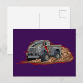 Carte Postale Cartoon truck (Devant / Derrière)