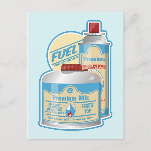 Carte Postale Cartouches de gaz pour réchaud de camping Propane  (Devant)