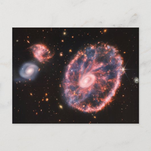 Carte Postale Cartwheel Galaxy JWST James Webb Space Telescope I (Devant)