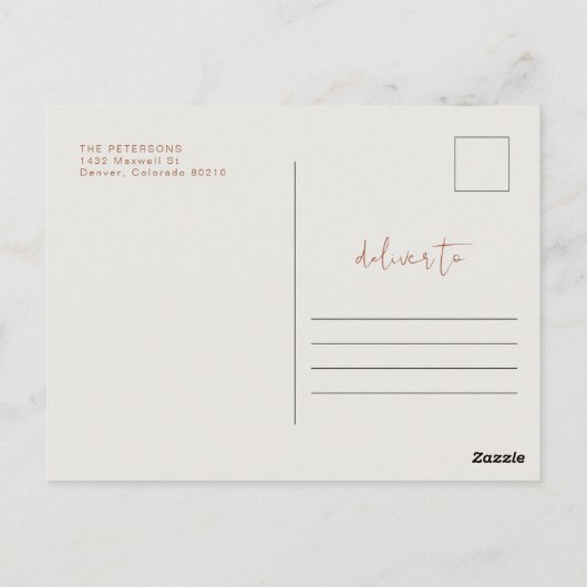 Carte Postale CARVI Moderne Bohème Terre Cuite Thanksgiving  (Dos)