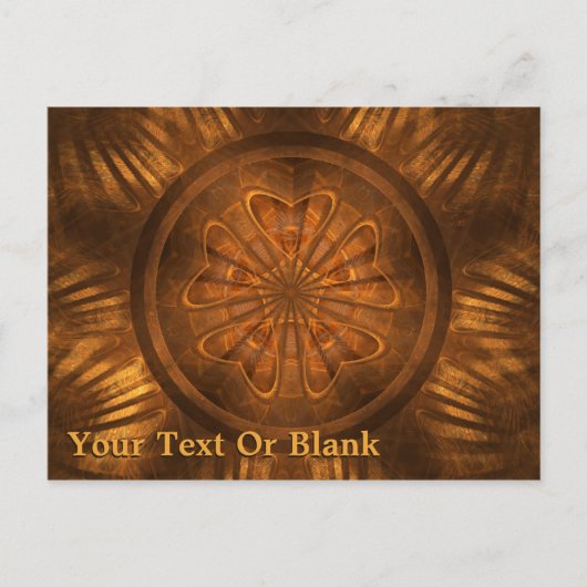 Carte Postale Carving en bois fractal (Devant)