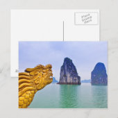 Carte Postale Carving of Dragon, sur l'arc du bateau, avec (Devant / Derrière)