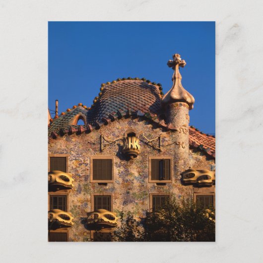Carte Postale Casa Batilo, architecture de Gaudi, Barcelone, (Devant)