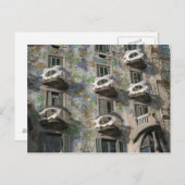 Carte Postale Casa Batlló à Barcelone par Antoni Gaudí (Devant / Derrière)