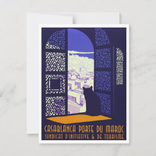 Carte Postale Casablaca Maroc Tourisme Voyage Retro Inspiré
