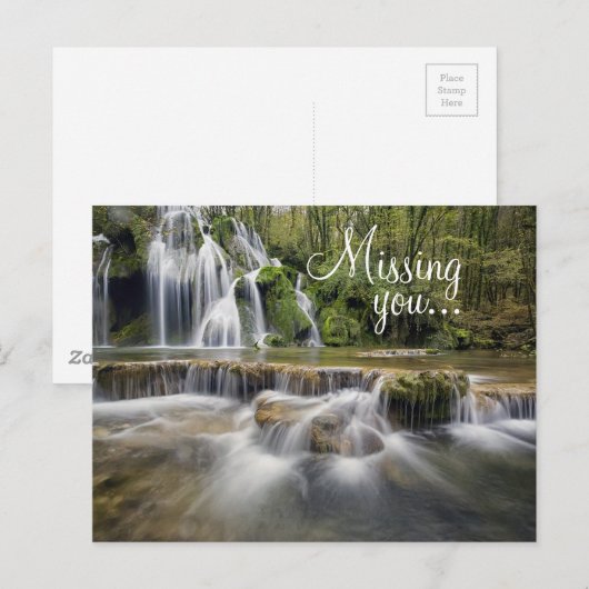 Carte postale/cascade (Devant / Derrière)