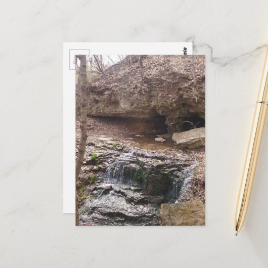 Carte Postale cascade à Burlington, Iowa (Devant/Arrière en situation)