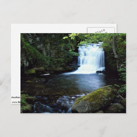 Carte Postale Cascade à Watersmeet, North Devon, Angleterre (Devant / Derrière)