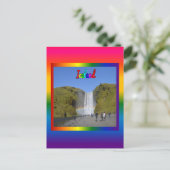 Carte Postale Cascade arc-en-ciel islandaise (Debout devant)