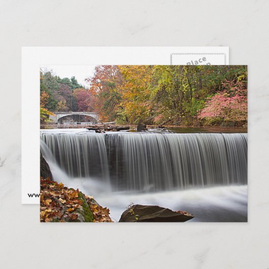 Carte Postale Cascade automnale à Vanderbuilding (Devant / Derrière)