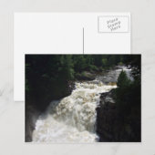 Carte Postale Cascade avec arbres et rochers (Devant / Derrière)