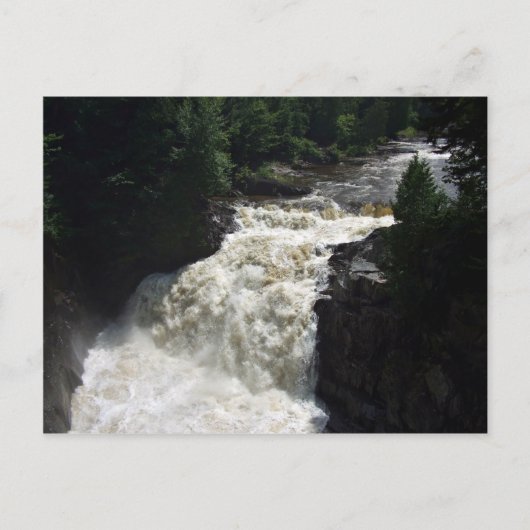 Carte Postale Cascade avec arbres et rochers (Devant)
