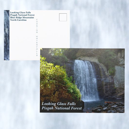 Carte Postale Cascade Blue Ridge Mountains Regard Glass Falls