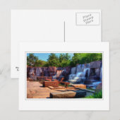 Carte Postale Cascade commémorative FDR (Devant / Derrière)