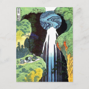 Carte Postale Cascade d'Amida sur la route Kisokaido, Hokusai