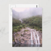 Carte Postale Cascade dans la brume (Devant / Derrière)