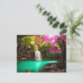 Carte Postale Cascade dans la forêt d'automne (Debout devant)