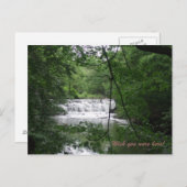 Carte Postale Cascade dans la nature (Devant / Derrière)