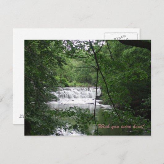 Carte Postale Cascade dans la nature (Devant / Derrière)