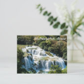 Carte Postale Cascade dans le Parc national de Krka - Dalmatie, (Debout devant)
