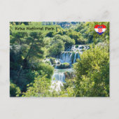 Carte Postale Cascade dans le parc national de Krka - Dalmatie,  (Devant)