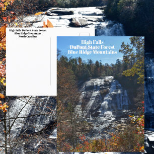Carte Postale Cascade d'automne High Falls Forêt d'État DuPont N