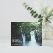 Carte Postale Cascade de Banias et Psaume 104:13 (Debout devant)