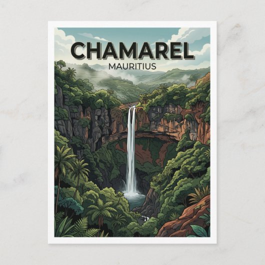 Carte Postale Cascade de Chamarel Maurice (Devant)