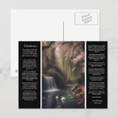 Carte Postale Cascade de Desiderata : Lumière dorée, Fleurs douc (Devant / Derrière)