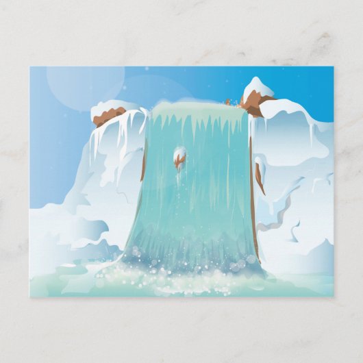 Carte Postale Cascade de glace arctique (Devant)