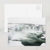 Carte Postale Cascade de Godafoss, hiver, Islande (Devant / Derrière)