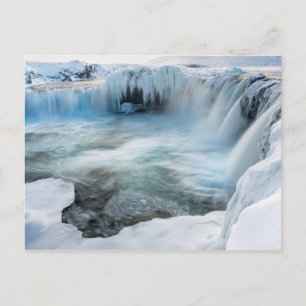 Carte Postale Cascade de Godafoss, hiver, Islande 2