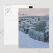 Carte Postale Cascade de Gullfoss en Islande (Devant / Derrière)