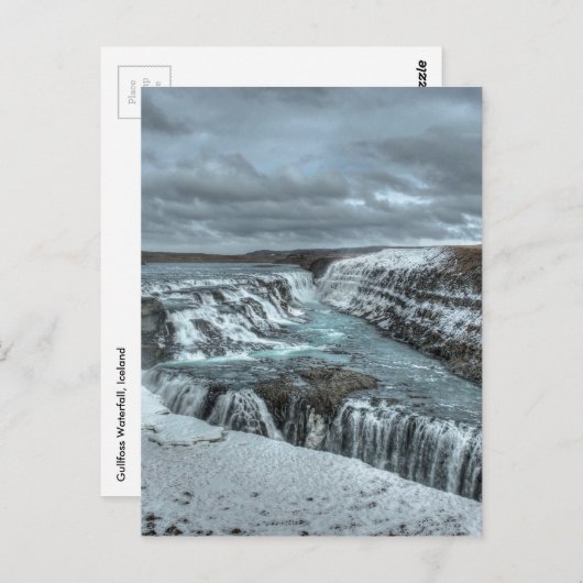 Carte Postale Cascade de Gullfoss, Islande (Devant / Derrière)