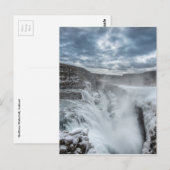 Carte Postale Cascade de Gullfoss, Islande (Devant / Derrière)