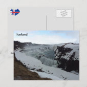 Carte Postale Cascade de Gullfoss, Islande (Devant / Derrière)