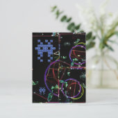 Carte Postale Cascade de jeux électroniques (Debout devant)