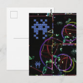 Carte Postale Cascade de jeux électroniques (Devant / Derrière)