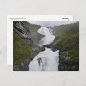 Carte Postale Cascade de Kjosfossen, Flåm, Norvège (Devant / Derrière)