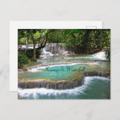 Carte Postale Cascade de Kuang Si, nature, (Devant / Derrière)