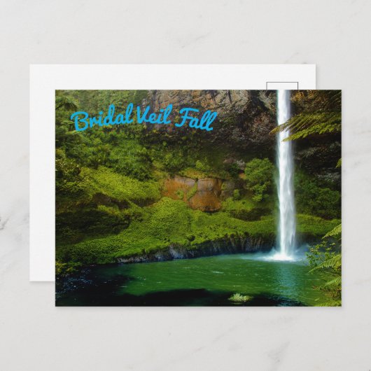 Carte Postale Cascade de la forêt tropicale (Devant / Derrière)